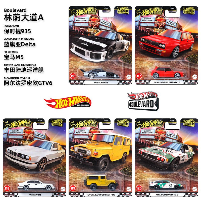 Hot Wheels Boulevard 1:64 2025 Mix GJT68 Miniatura de Liga Fundida Corpo Chassi Modelos Colecionáveis Premium Carros Coleção Presente
