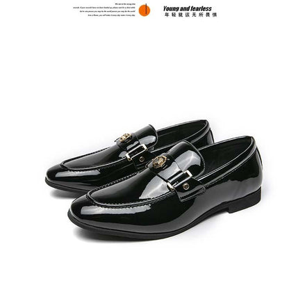 New Black Loafers Men Slip-On Round Toe Fashion Mens Dress Shoes Free Shipping Wedding Shoes for Men Size 38-47