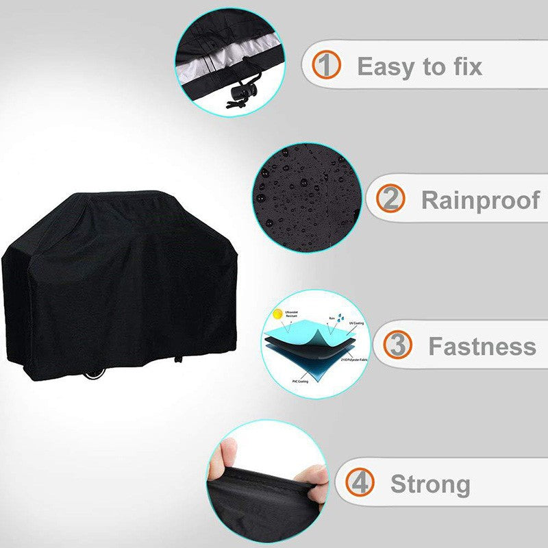 5 Size BBQ Grill Barbeque Cover Anti-Dust Waterproof Weber Heavy Duty Charbroil BBQ Cover Outdoor Rain Protective Barbecue Cover