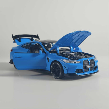1/32 BMW M4 Coupé Carro Esportivo Liga Diecast Modelo Coleção Miniatura Enfeites de Mesa Miniauto Mini GT Presente de Feriado Menino
