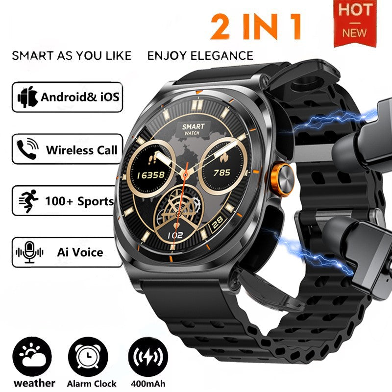 Chamada Bluetooth IP68 à Prova D'Água 2025 Novo Smartwatch 2 em 1 Atualizado com Fones de Ouvido Bluetooth TWS Para Homens e Mulheres Smartwatch Esportivo
