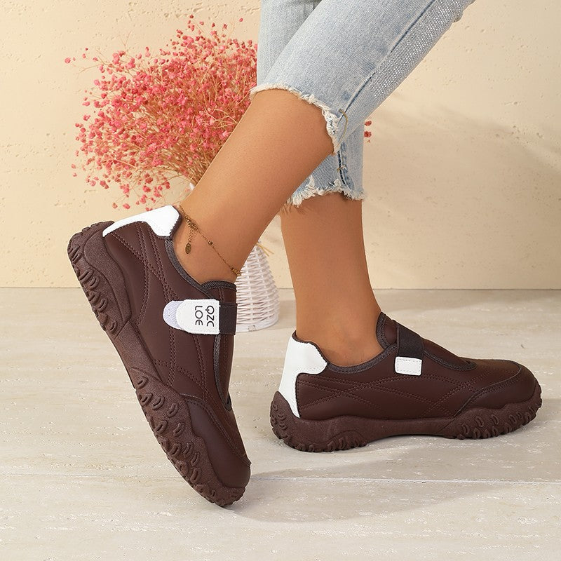 Soft Sole Non-Slip Work Shoes Comfortable for Feet Autumn Winter Women's Black Sneakers Slip-On Waterproof Kitchen Office