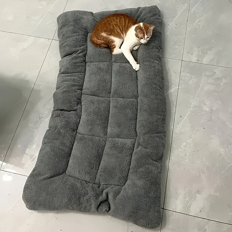 Cama para Cães Extra Grande Sofá de Pelúcia para Cães Cama para Animais de Estimação de Poliéster Super Macio Engrossado Tapete de Crate para Cães Grandes