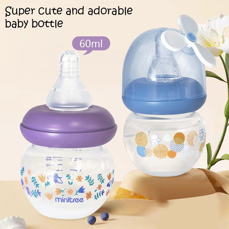 60ML mini baby bottle with windmill design, made of PP material