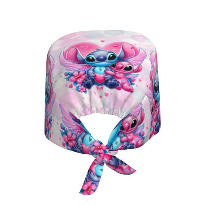 Custom Retro Cartoon Cleaning Working Cap Comfortable  Stitch Ohana Scrub Cap Surgicals Hat Nurse Scrubs Hat For Dentist