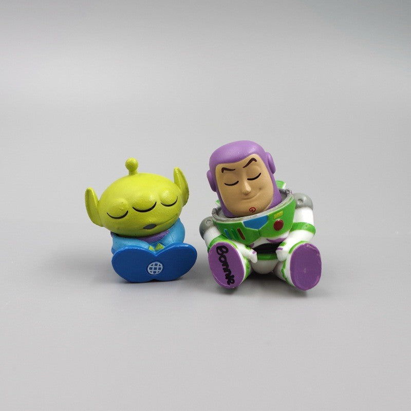 Bonecos de Anime Versão Q Toy Story Woody Alien Universidade Monstros James P. Sullivan Modelo Brinquedos Presente de Natal para Crianças