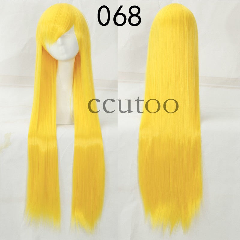 ccutoo 100cm Peruca de Cosplay Reta Sintética de Cabelo Longo de Alta Temperatura 82 Cores Disponíveis