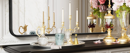 JHK Large Rectangle Vanity Framed Mirror for Wall Matte Metal Framed 30x40 Inch Modern Mirror Tempered Glass For Living Room