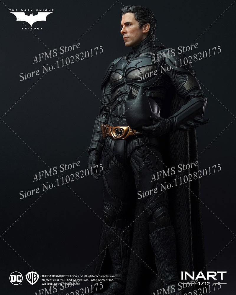 INART 1/12 Boneco Soldado Masculino Batman Christian Bale O Cavaleiro das Trevas Ressurge Herói da Luta Eterna Figura de Ação de 6 Polegadas para Coleção