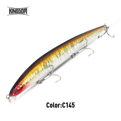 Kingdom Long Casting Fishing Lure 14.5g 19g 29g Floating Slow Sinking Minnow Wobbler Artificial Hard Bait Jerkbaits Seabass Pike