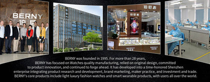 BERNY Gold Watch for Women Square Ladies Quartz Wristwatches Stainless Steel Women Small Gold Watch Luxury Casual Fashion Watch