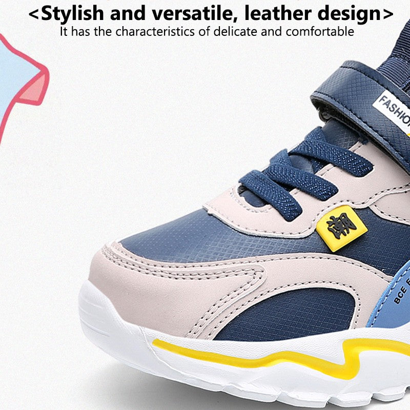 Kids Sports Shoes Boys Sneakers Trendy Non-Slip Running Walking Shoes For School Children Lightweight Casual Tennis Footwear