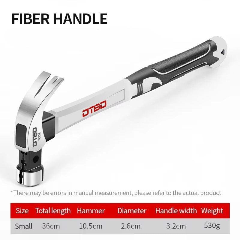 Martelo de Aço Multiuso Antiderrapante à Prova de Choque Ferramenta Manual Martelo Magnético para Carpintaria Martelo com Sucção Automática de Prego