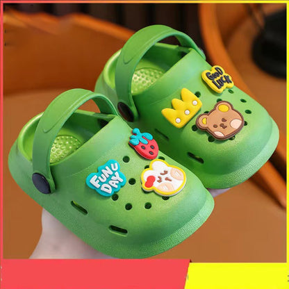 Children's Slippers Summer Boys and Girls Cartoon Cute Anti-Slip Open-Toe Clogs Infant Toddler and Big Kids Sandals