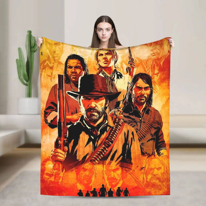 Arthur Morgan Cool Cowboy Movie Blanket  Super Soft Throw for Travel Office Bedding Outdoor Use  Perfect Bedspread Gift