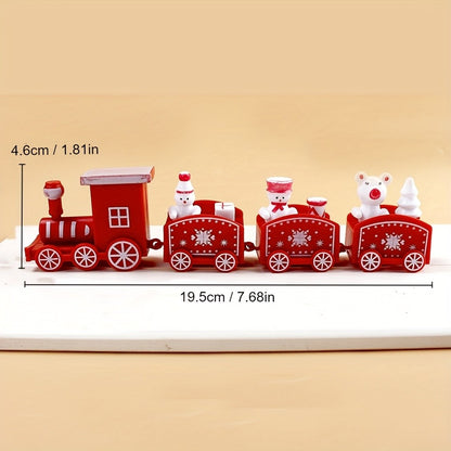 1pc Plastic Train Home Ornaments Christmas Halloween Decorations Party Decor Collectible Figurines Room Decoration Accessories