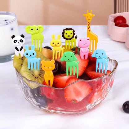 Garfo de Frutas Mini de 48-104 Peças Para Crianças Garfos Fofos de Lanche Palitos de Dente Acessórios de Caixa de Bento Divisórias de Silicone Para Lancheira