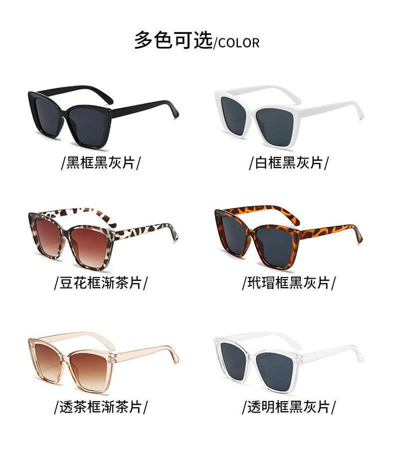 Fashion Street Trend Cat Eye Sunglasses Women Leopard Square Frame Sun Glasses UV400 Lady Brand Designer Eyewear ????? ??? ?????