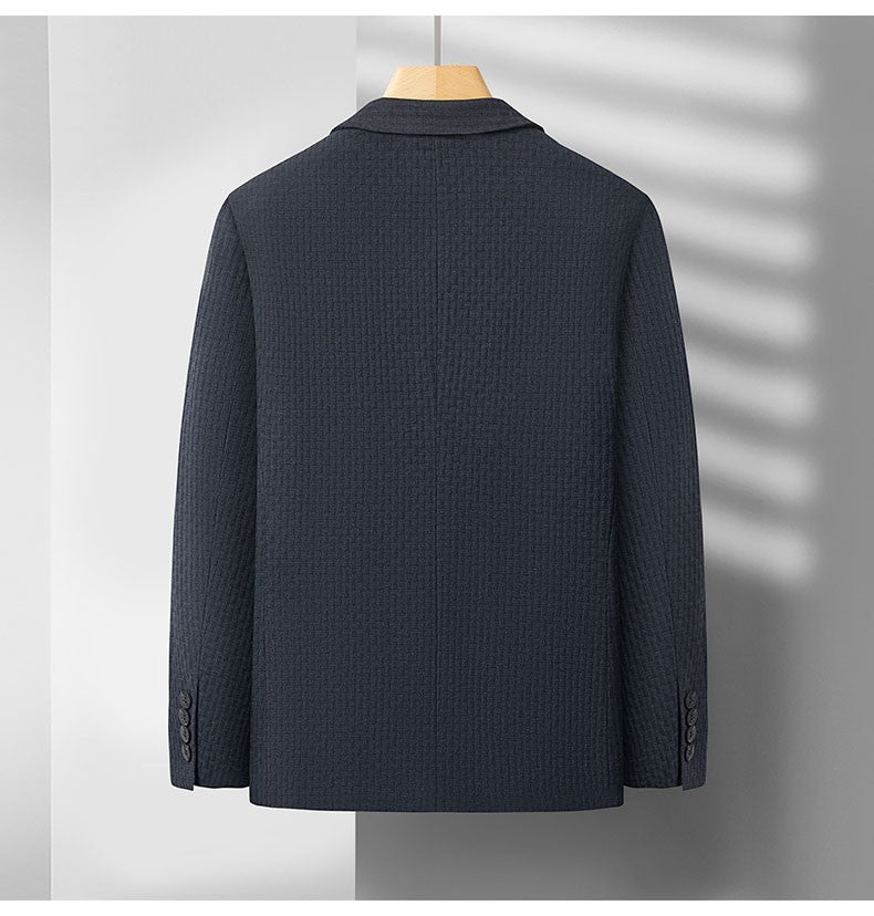 2025 Men's High-End Boutique Wool Suit Casual Business Top Coat Fashion Gentleman Party Four Seasons Elegant Tailored Suit