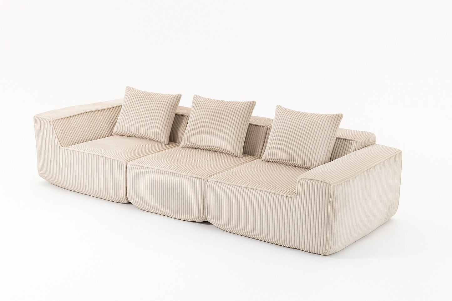 Sectional boneless Couch with L-Shape Chaise,Modern Modular sleeper Sofa with Deep Seat, Upholstered Couches for Room