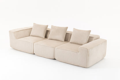 Sectional boneless Couch with L-Shape Chaise,Modern Modular sleeper Sofa with Deep Seat, Upholstered Couches for Room