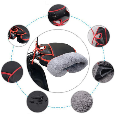 Luvas de Proteção para Guidão de Motocicleta Scooter Grosso Quente Protetor de Mão À Prova de Chuva para o Inverno Térmica