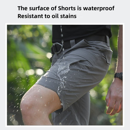 Outdoor Cargo Military Men Tactical Shorts for Summer Waterproof Urban Shorts Trekking Camp Pants Multi Pocket Plus Size Hiking