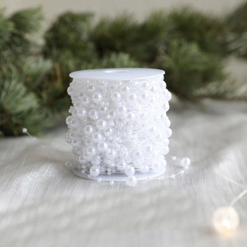 10M/Roll Pearl Chain Merry Christmas Decoration Christmas Tree Pendant for Home Decor Party Supplies New Year 2026 Gift Ornament