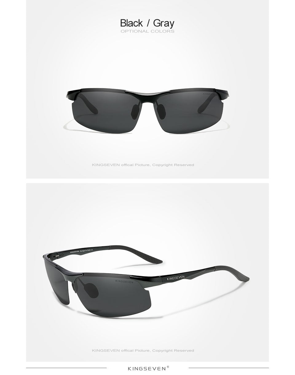 Genuine KINGSEVEN Polarized Men Aluminum Sunglasses Driving Mirror Lens Male Sun Glasses Aviation Women For Men Eyewear 9126