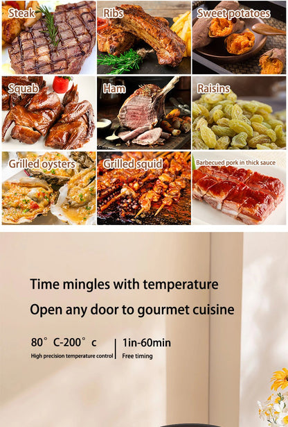 6L Large Air Fryer,Multifunction Digital Air Fryer Without Oil Electric Oven, Dehydrator, Air Fryer with LED Touch Panel