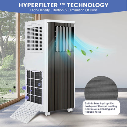 Ar Condicionado Portátil 8000 BTU - Refrigera até 32,5 m² Aparelho 3-em-1 com Desumidificador e Ventilador, Kit de Mangueira para Janela Incluído