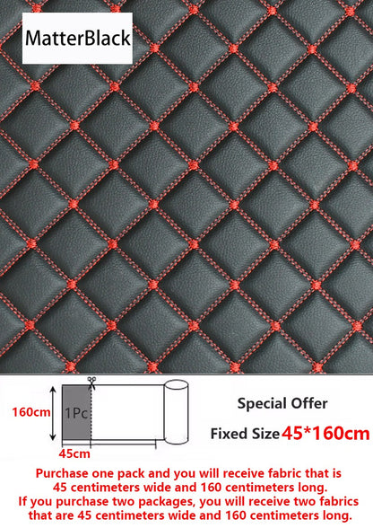 45/90x160cm Special Offer Embroidered Plaid Fabric Sponge Interlayer Leather Fabrics for Car Interior Seat Cushion Decoration