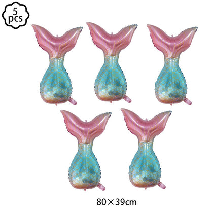 Big Upright Mermaid Tail Balloon Mermaid Balloon Wedding Baby Shower Kids Girls Birthday Decor Mermaid Birthday Party Decoration