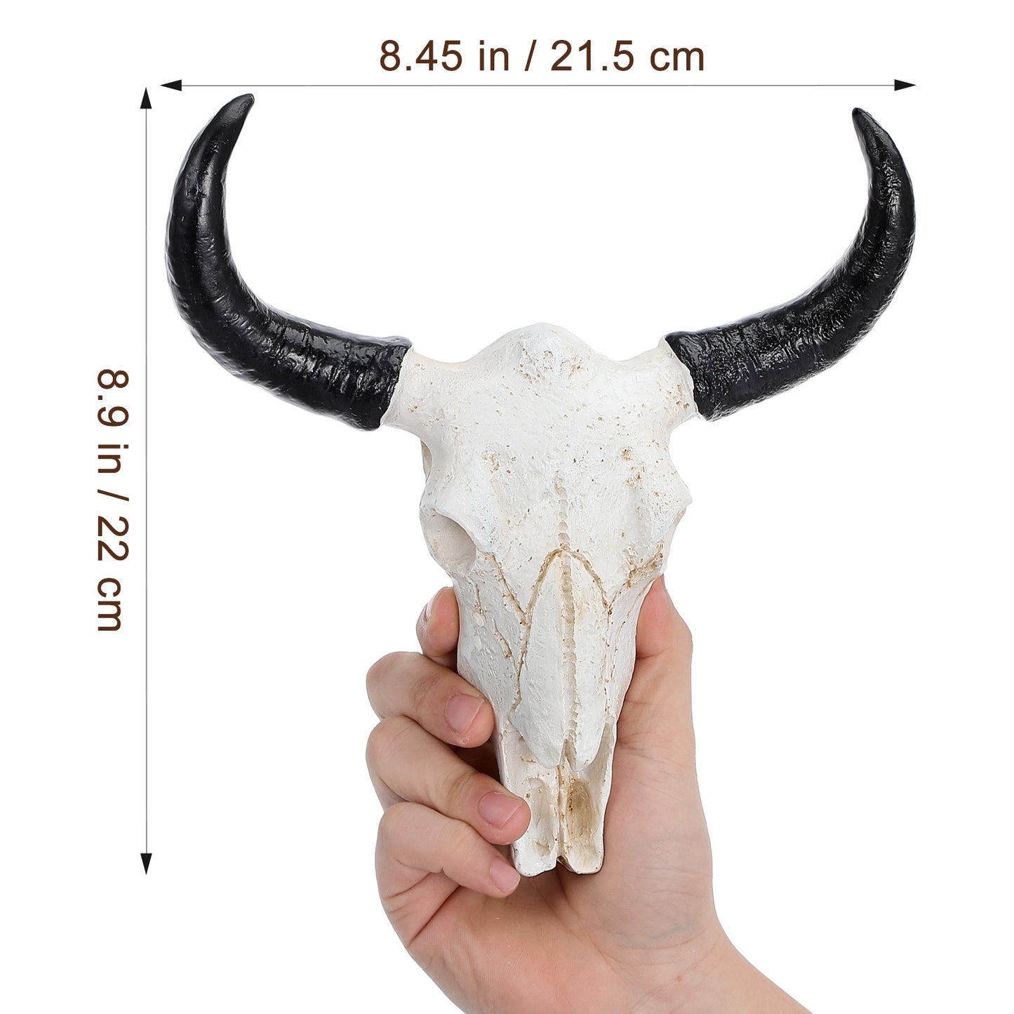 Skull Ox Horn Wall Hangers Resin Horn Cow Skull Wall Hanging Ornament Resin Bull Skull Decoration For Home Office