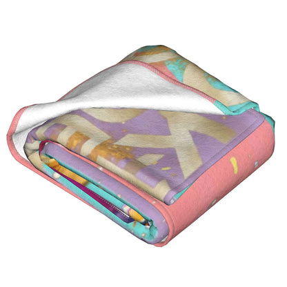 kpop Demon Hunters Huntrix Golden Blanket  Warm Graphic Plush Throw Blanket For Girls Boys Living Room Flannel Bedspread Cover