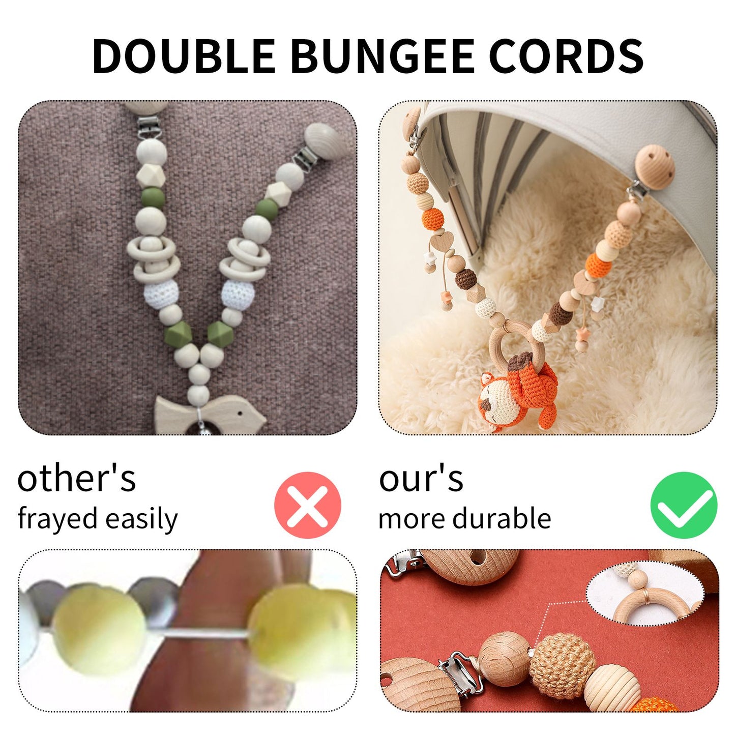 Baby Crochet Stroller Toys Wooden Hanging Ocean Stroller Teething Rattle Bell Animal Mobiles Gym Stroller Pendants Gifts Toys