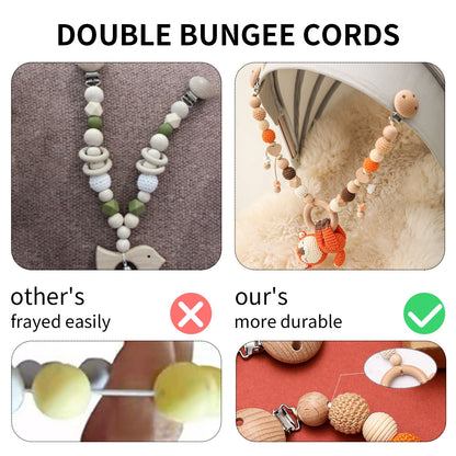 Baby Crochet Stroller Toys Wooden Hanging Ocean Stroller Teething Rattle Bell Animal Mobiles Gym Stroller Pendants Gifts Toys