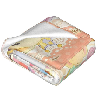 Sugarbunnies Sugar Rabbit Knitted Blanket Fleece Super Soft Throw Blankets for Outdoor Travel Bedroom Quilt