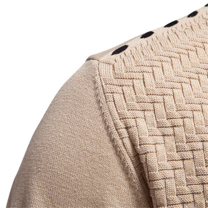 AIOPESON Mens New V Neck Button up Cotton Cardigan Sweaters Casual Social Knit Sweater Cardigans for Men