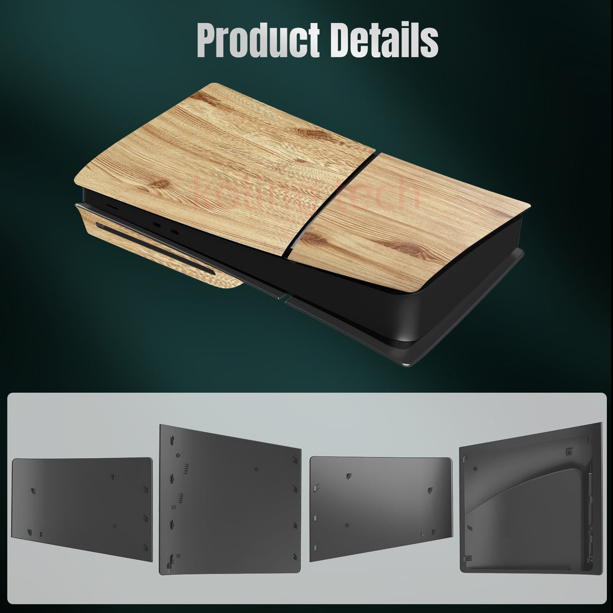 Wood Color Faceplate for New PS5 Slim Replacement Cover Shell Case Plate Accessories for PS5 Slim Disc Edition