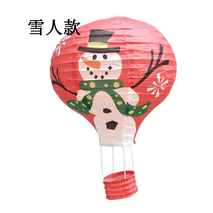 1pc Ceremony Holiday Party Folding Paper Lantern Hot Air Balloon Shape 30/40cm Pink Blue For Kids Baptism Birthday Wedding Decor