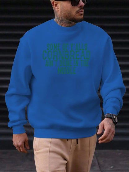 2025 New Sweatshirt For Men'sEnglish Font Pattern Printing Cotton Round Neck Fashion Casual High Quality Daily Top Clothing