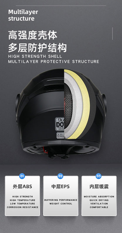 Capacete de Moto Modular Articulado para Corrida DOT Aprovado com Viseira Interna Dupla Voyage