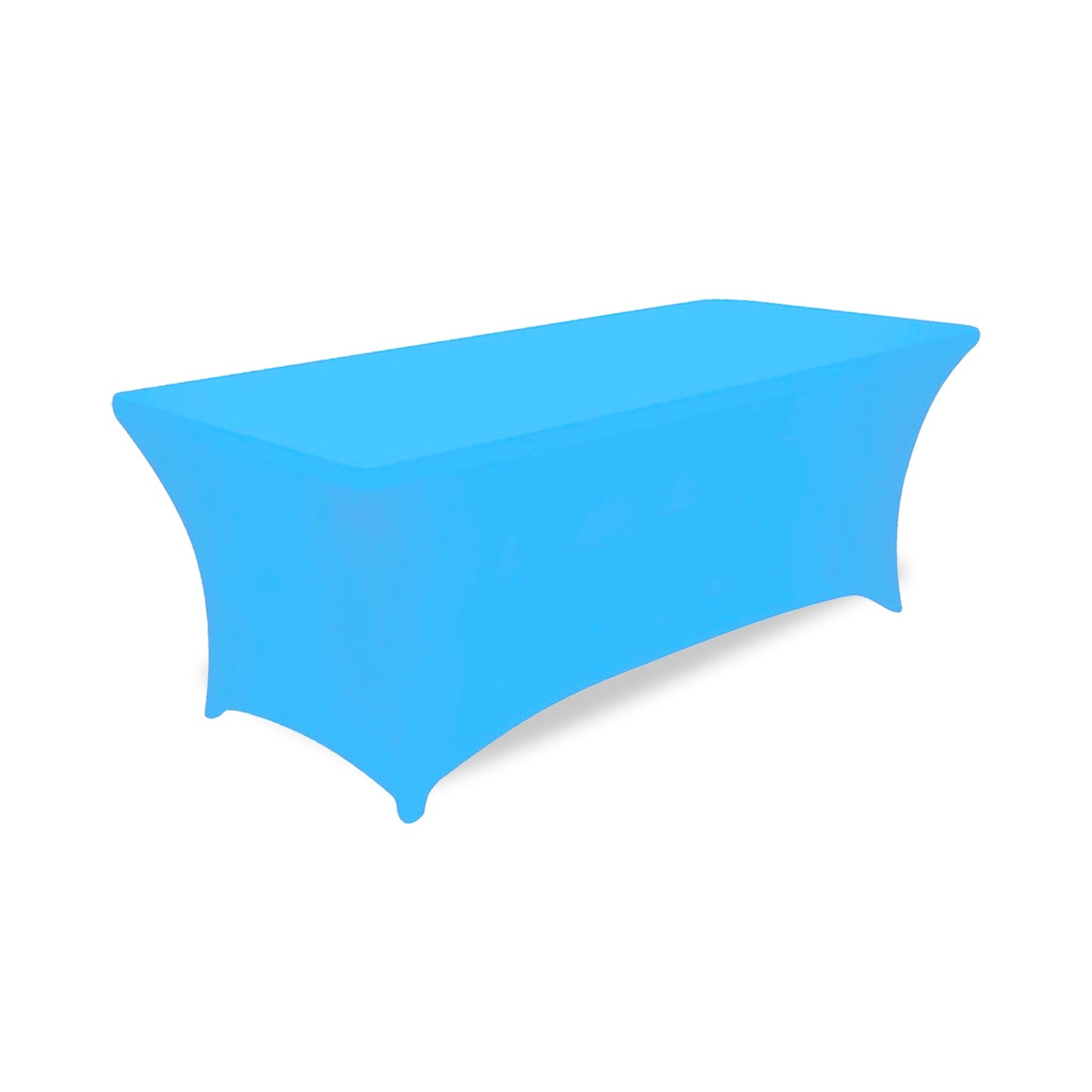 Hot Selling 6ft Trade Show Polyester Tablecloths Waterproof Fitted Stretch Spandex Table Cover Custom Printed Logo for Banquets