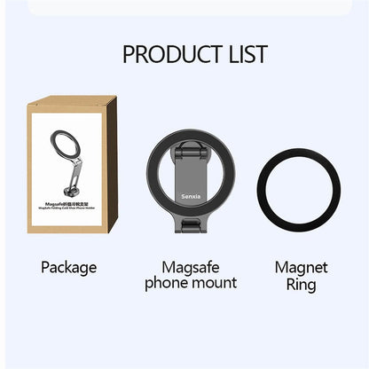 2025 Magnetic Cold Shoe Phone Holder Adapter with 1/4" Screw Magsafe Phone Tripod Mount for iPhone 16-12 DSLR Camera Monitor
