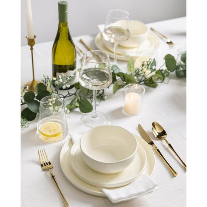 ceramic dinnerware sets for 4, 12 pieces porcelain lightweight plates and bowls sets, scratch resistant dish set, oven & microw
