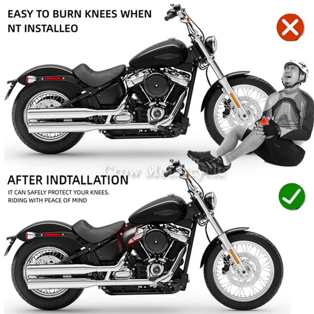 For Harley Softail Models Motorcycle Black Mid Frame Air Deflector Heat Panels Covers 2018-2023 New Moto Mid Frame Air Deflector