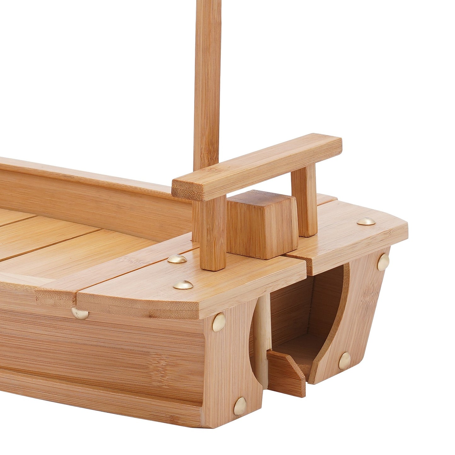 Sushi Boat Serving Tray 28in Large Size Bamboo Boat-Shaped Sushi Serving Tray for Party Buffet Dinner