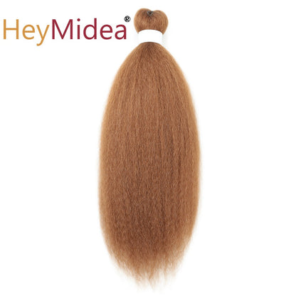 Cabelo sintético Vixen Bundles para crochê 26 polegadas, DIY, pré-esticado, extensões de cabelo para tranças, Kanekalon, pacotes de cabelo Yaki liso para rabo de cavalo