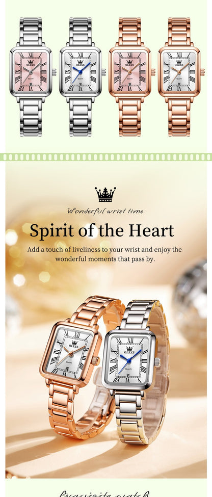 OLEVS 5641 Women Watch Original Luxury Quartz Watch Women's Roman Scale Waterproof Watch Fashion Elegant Dress Women's Watch